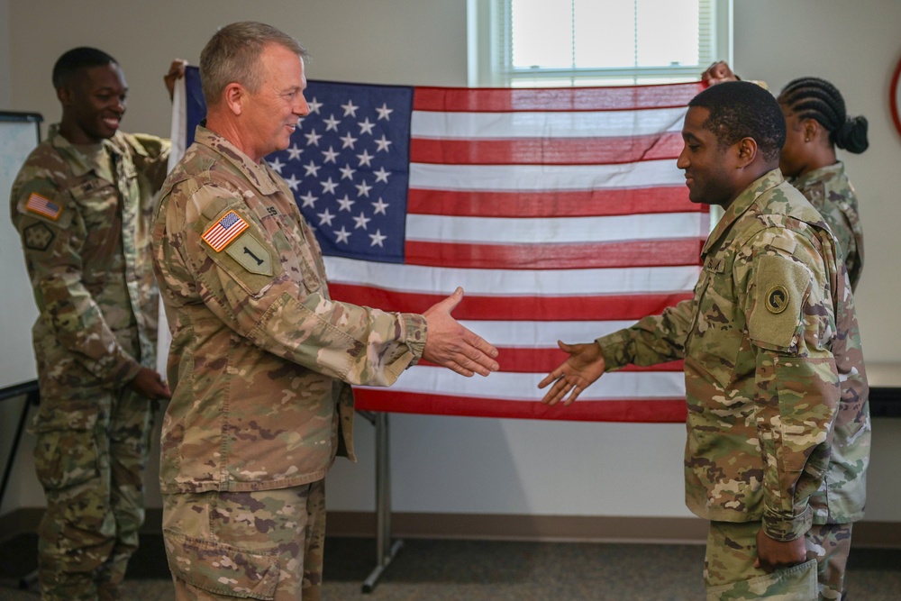 Sgt. 1st Class Felton Mack reenlists