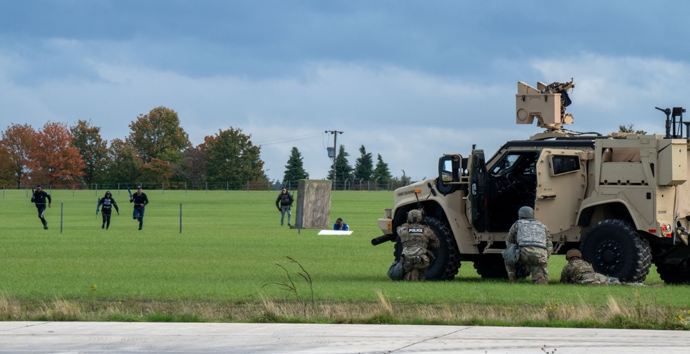 RAF Lakenheath exercises contingency training at Exercise Teal Thunder