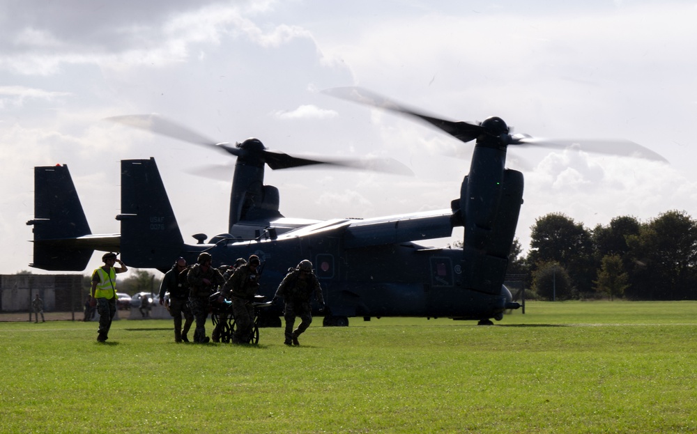 RAF Lakenheath exercises contingency training at Exercise Teal Thunder