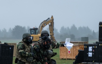 RAF Lakenheath exercises contingency training at Exercise Teal Thunder