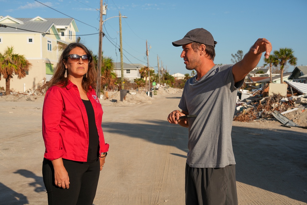 Victoria Salinas Visits Florida Following Hurricane Milton