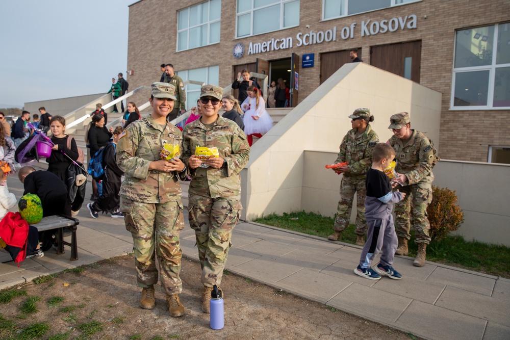 NATO-led KFOR 34 Soldiers attend Halloween celebration at the American School of Kosovo
