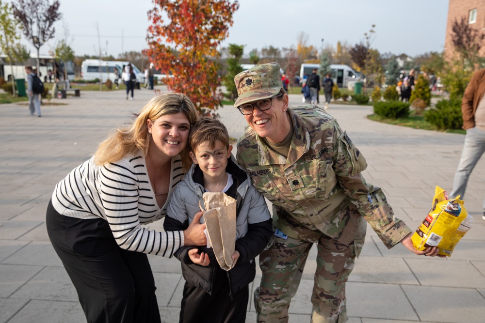 NATO-led KFOR 34 Soldiers attend Halloween celebration at the American School of Kosovo
