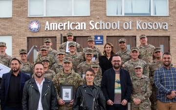 NATO-led KFOR 34 Soldiers attend Halloween celebration at the American School of Kosovo