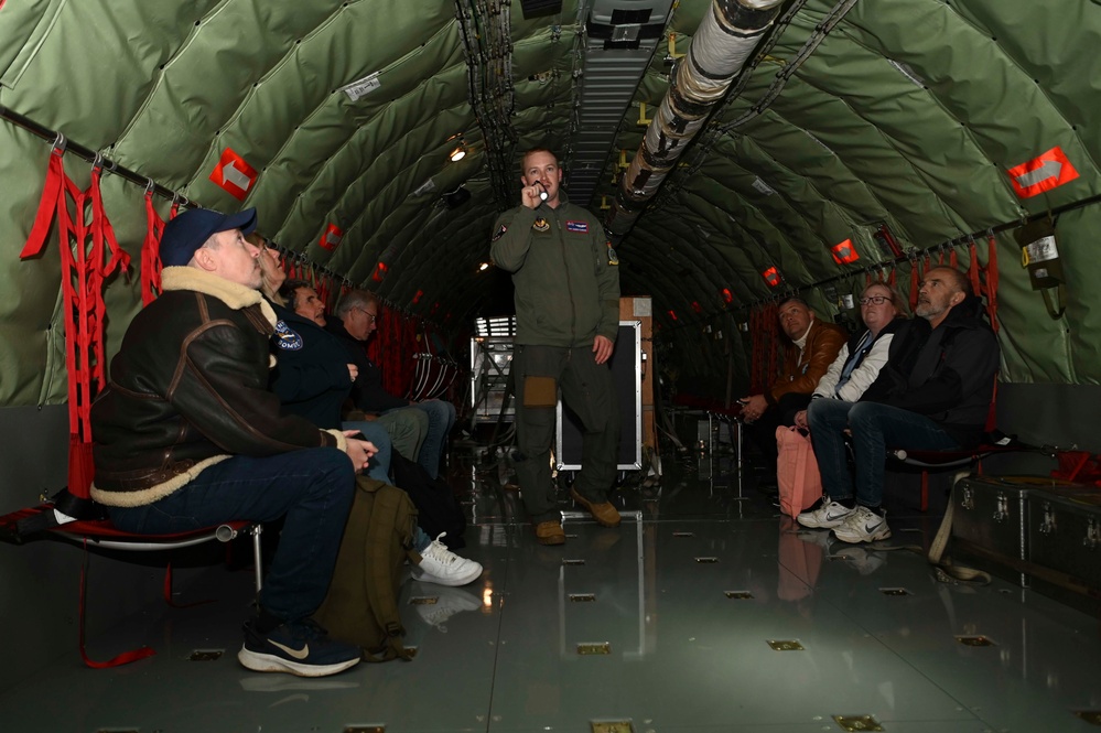 Members from the 100th Bomb Group fly with the 100th ARW