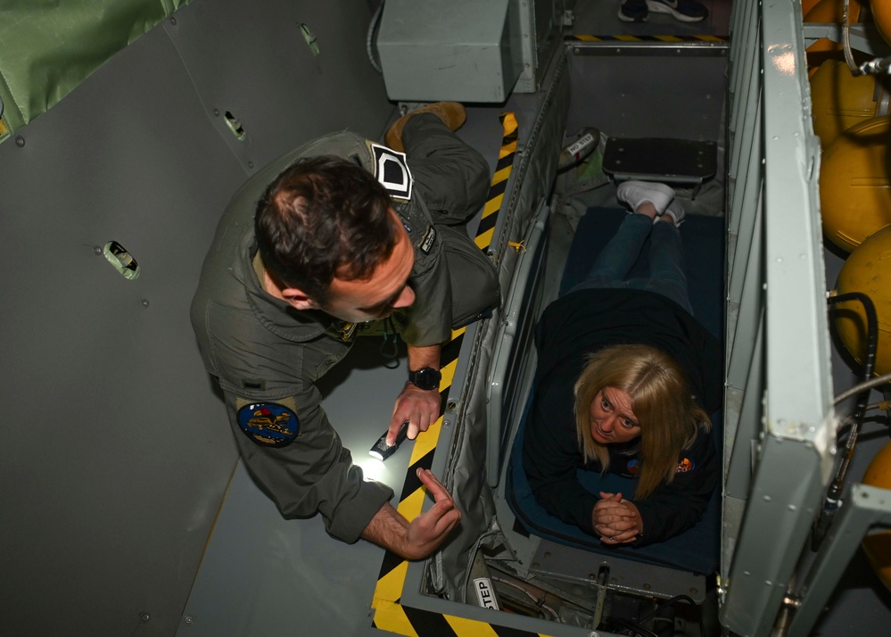 Members from the 100th Bomb Group fly with the 100th ARW