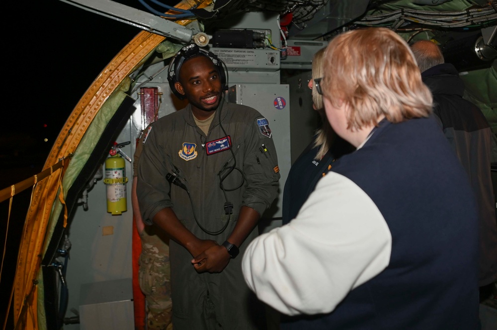 Members from the 100th Bomb Group fly with the 100th ARW