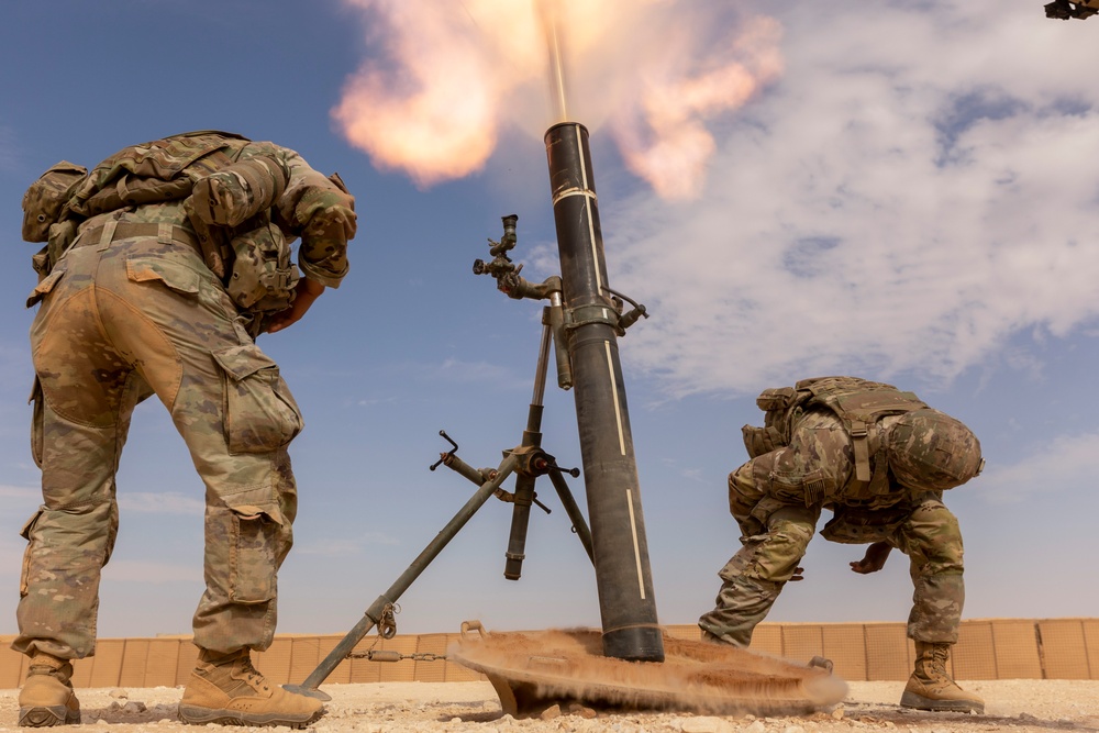 Coalition Forces conduct base security and mortar exercise