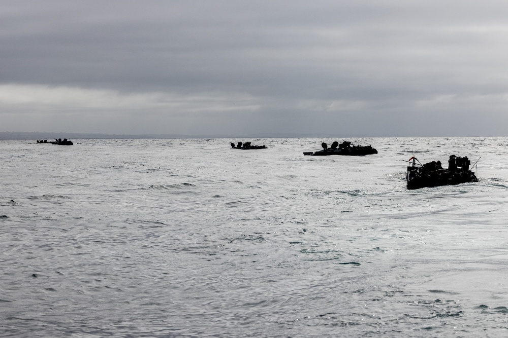 1st Bn., 7th Marines; 3rd AA Bn. conduct ACV ship-to-shore operations