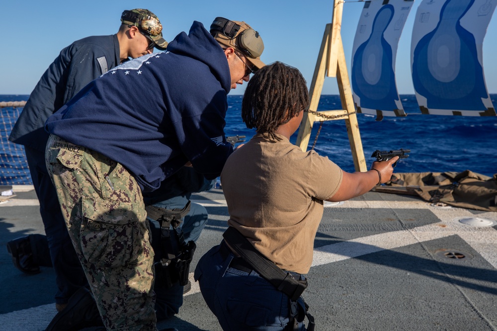 USS Cole Small Arms Qualification