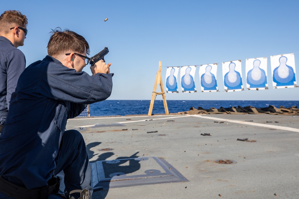 USS Cole Small Arms Qualification