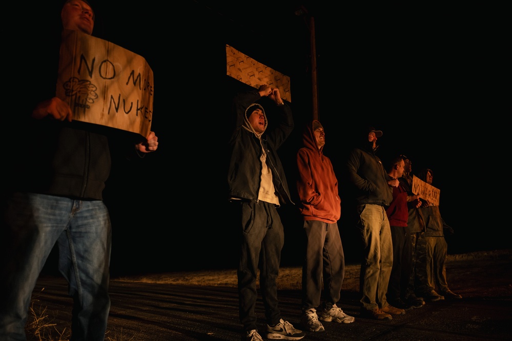 90 MW holds mock protest exercise