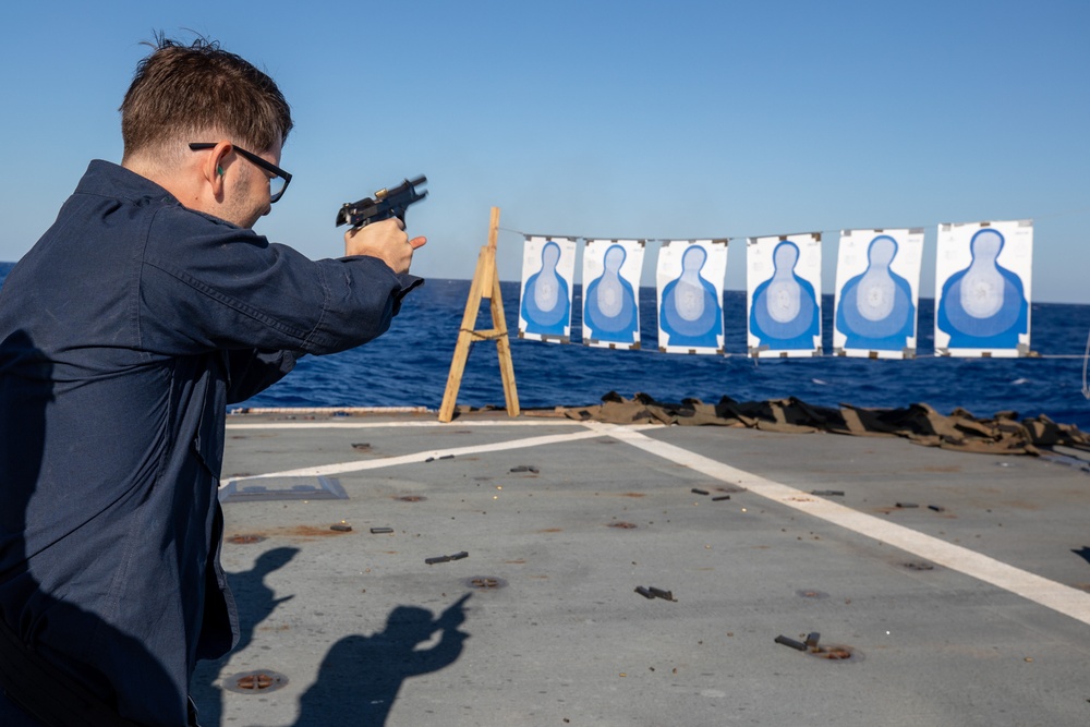 USS Cole Small Arms Qualification