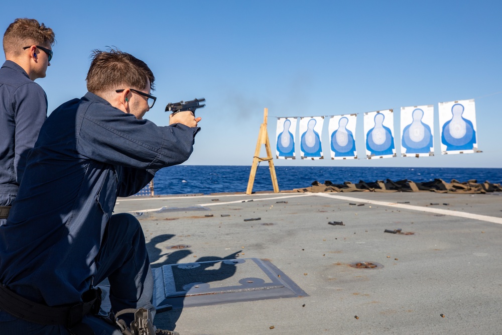 USS Cole Small Arms Qualification