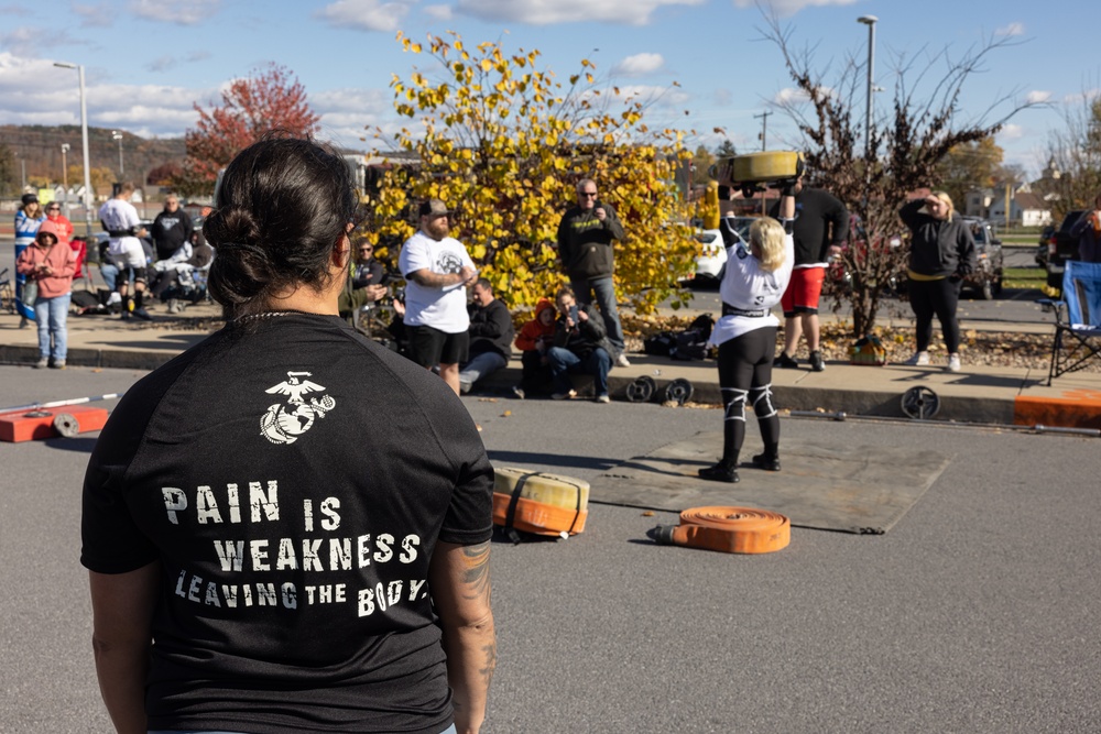 U.S. Marine Competes in Strongman Competition in Jersey Shore, PA