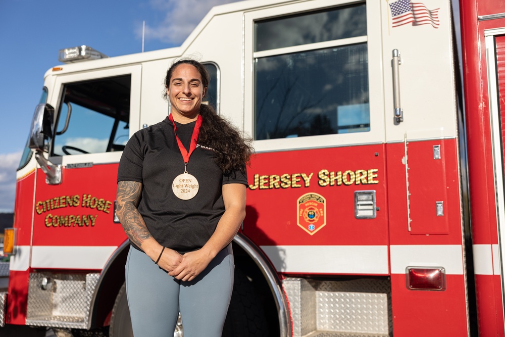 U.S. Marine Competes in Strongman Competition in Jersey Shore, PA