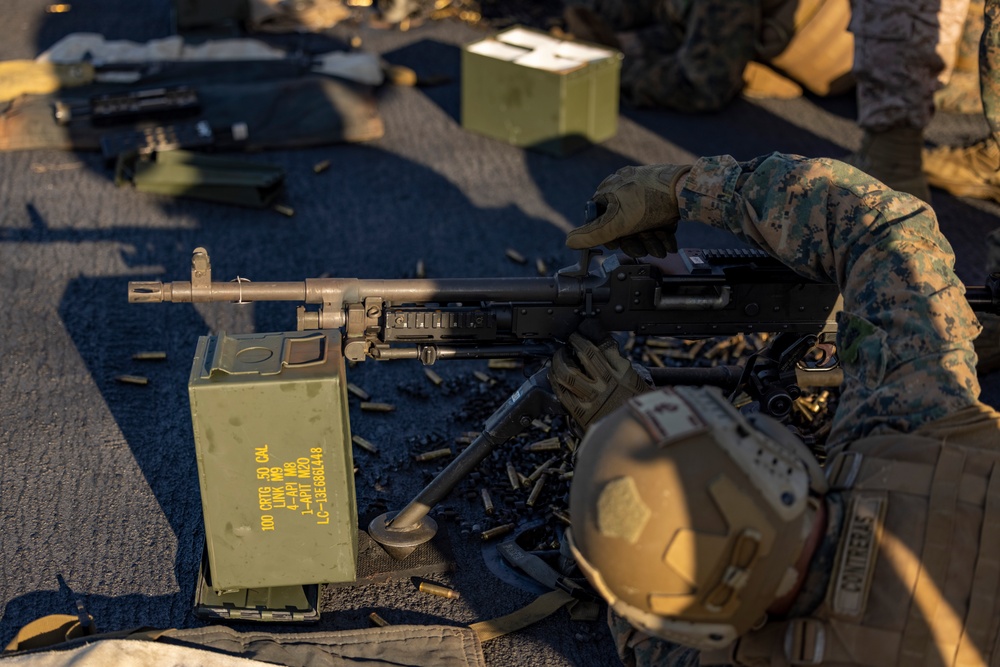 VMM 365 (REIN), 24th MEU (SOC) Crew-Served Weapons Deck Shoot on USS Wasp (LHD 1)