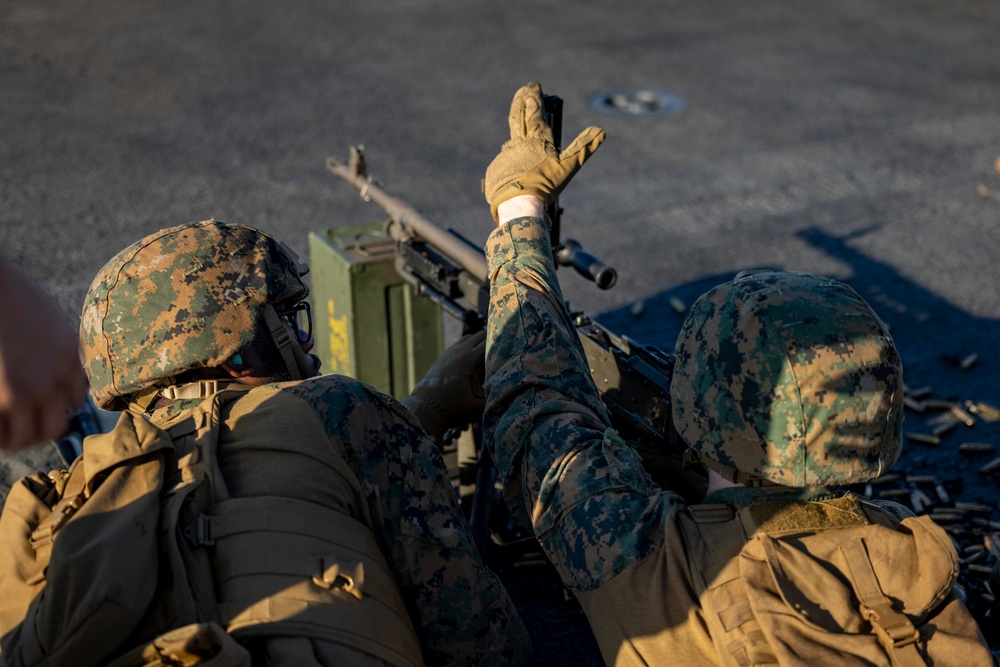 VMM 365 (REIN), 24th MEU (SOC) Crew-Served Weapons Deck Shoot on USS Wasp (LHD 1)