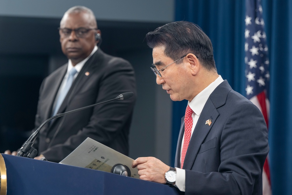 SD, South Korean MoD Conduct Joint Pentagon Press Briefing