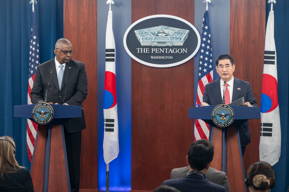 SD, South Korean MoD Conduct Joint Pentagon Press Briefing