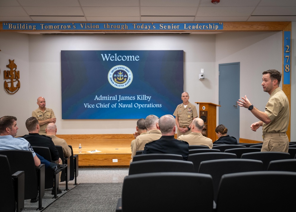 VCNO Visits Student, Navy Leadership in Newport