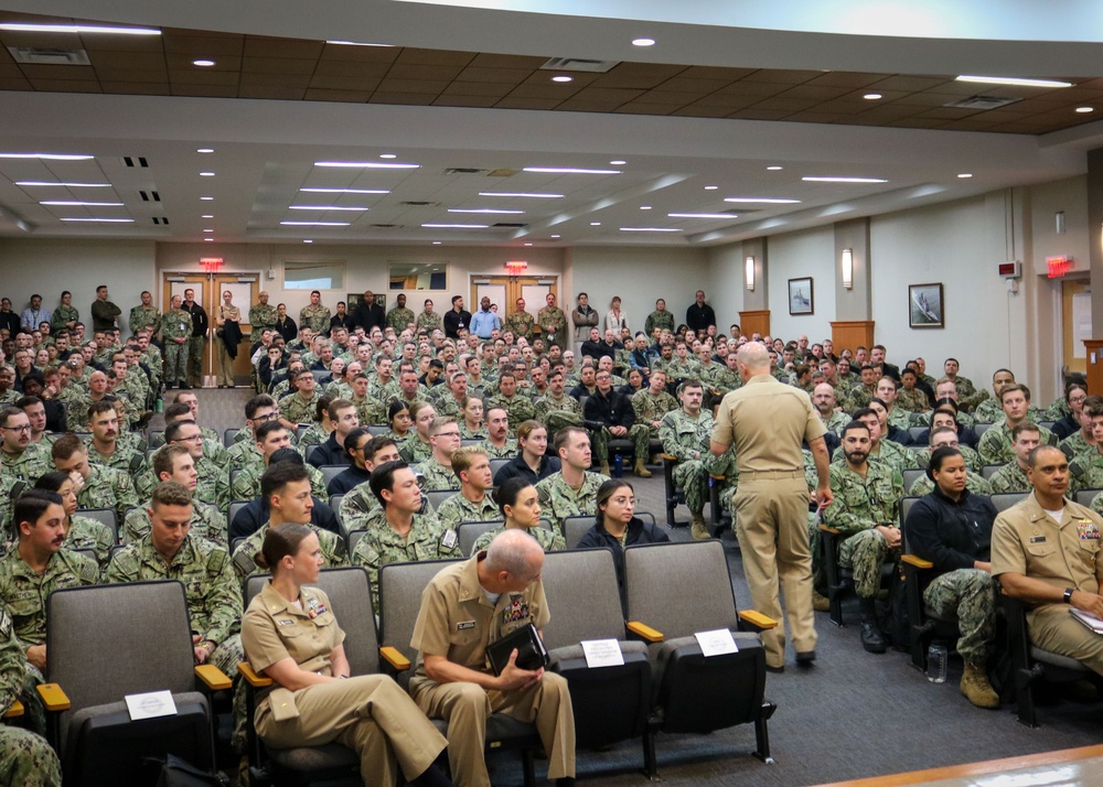 VCNO Visits Student, Navy Leadership in Newport