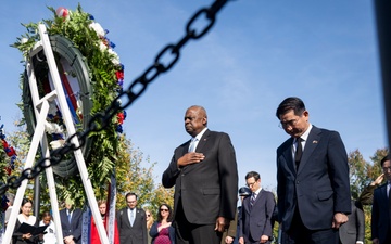 SD, ROK MoD Participate in Wreath-Laying Ceremony at Korean War Veterans