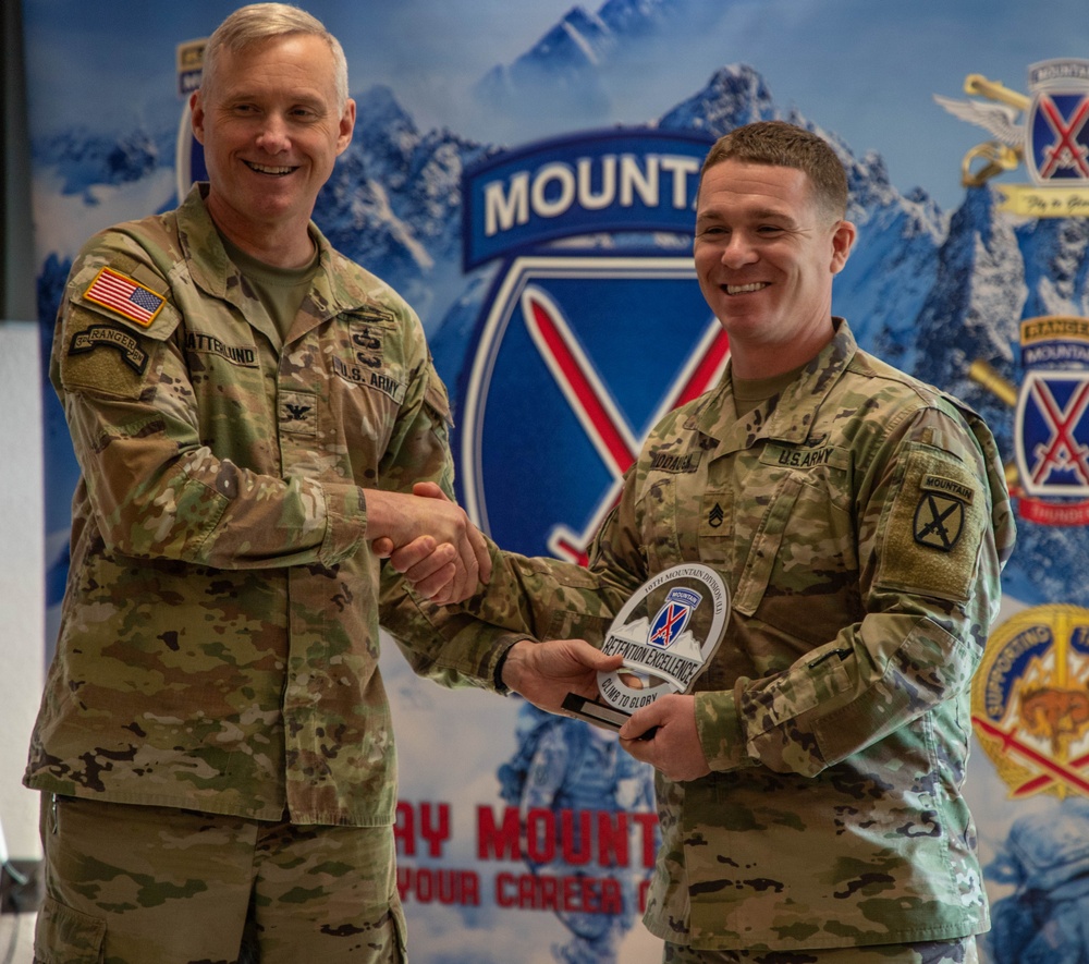 10th Mountain Division Retention Award Ceremony