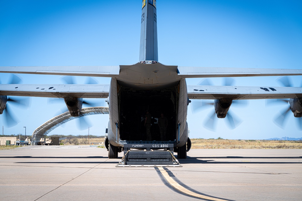Aircrews practice combat offload method C
