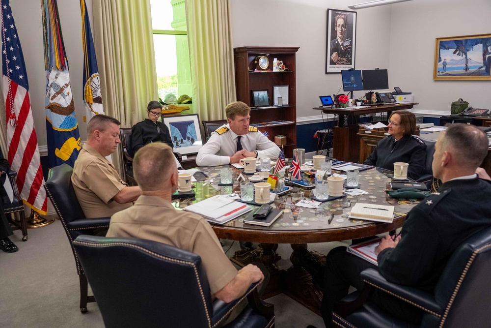 CNO Hosts Royal Navy First Sea Lord and Chief of Naval Staff Adm. Sir Ben Key at the Pentagon