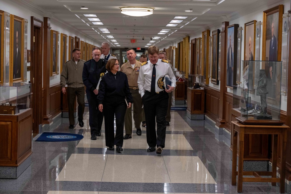 CNO Hosts Royal Navy First Sea Lord and Chief of Naval Staff Adm. Sir Ben Key at the Pentagon