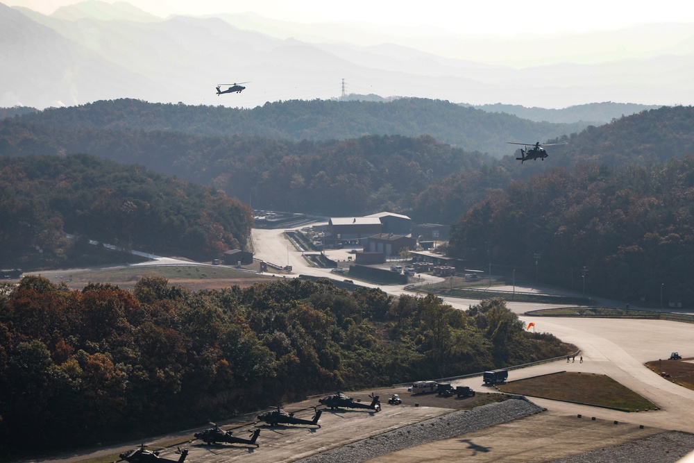 ROKA 901st Aviation Command and 517th Aviation Cavalry Squadron combined ‘Apache’ gunnery