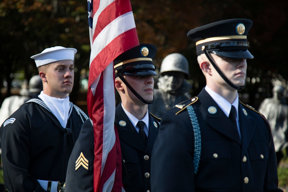 ecretary of Defense Lloyd J Austin III and Minister of National Defense Kim Yong Hyun Wreath Laying Ceremony