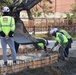 Army engineers place concrete for new roundabout on Camp Humphreys, South Korea