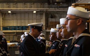 USS America (LHA 6) Conducts Dress Blues Inspections