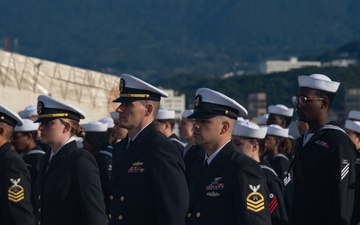 USS America (LHA 6) Conducts Dress Blues Inspections