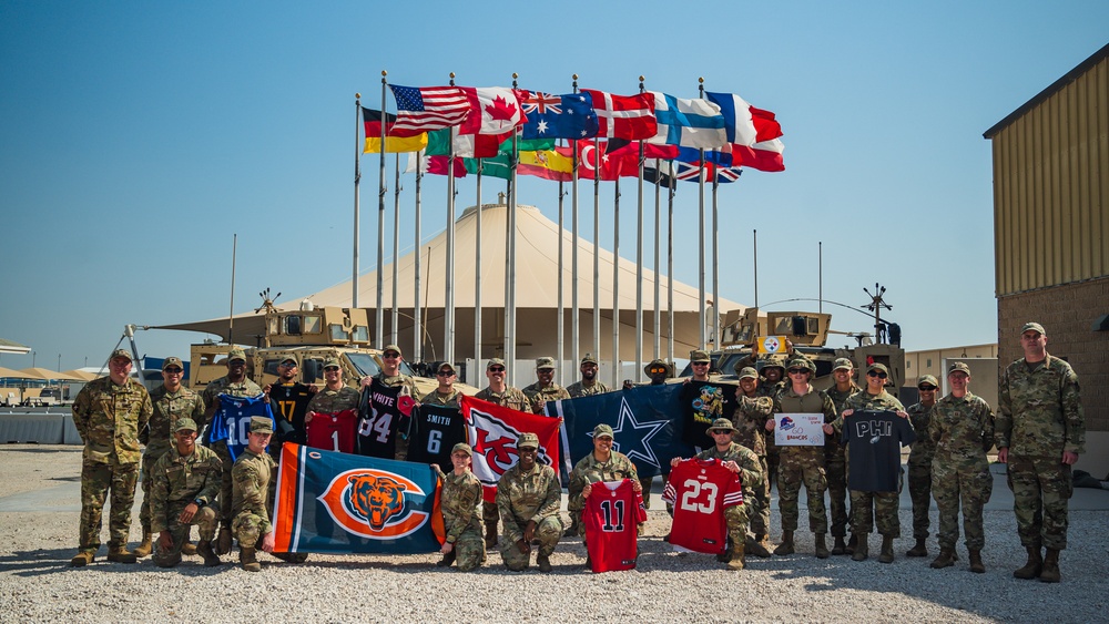 379th Air Expeditionary Wing sports shout-out group photo