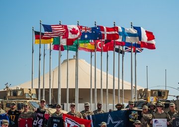 379th Air Expeditionary Wing sports shout-out group photo