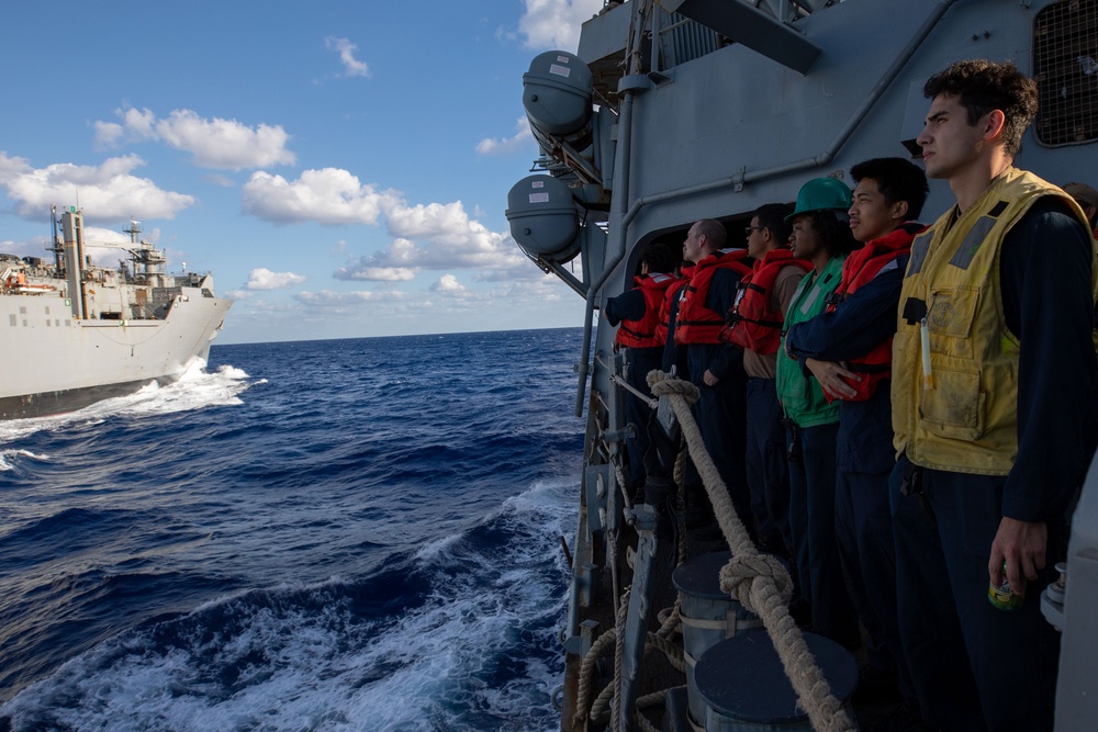 Replenishment-at-Sea Aboard the USS Cole