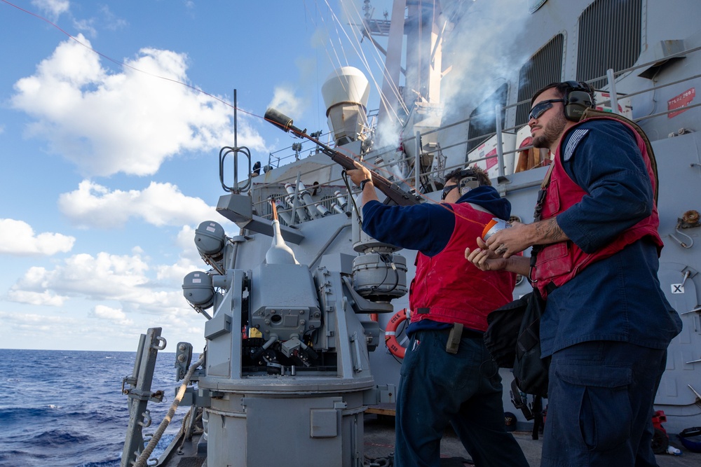 Replenishment-at-Sea Aboard the USS Cole