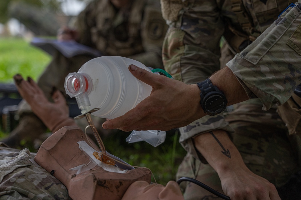 Soldiers practice tactical combat casualty care during E3B training