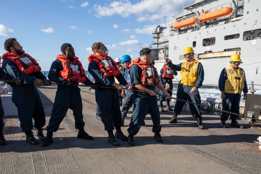 Replenishment-at-Sea Aboard the USS Cole