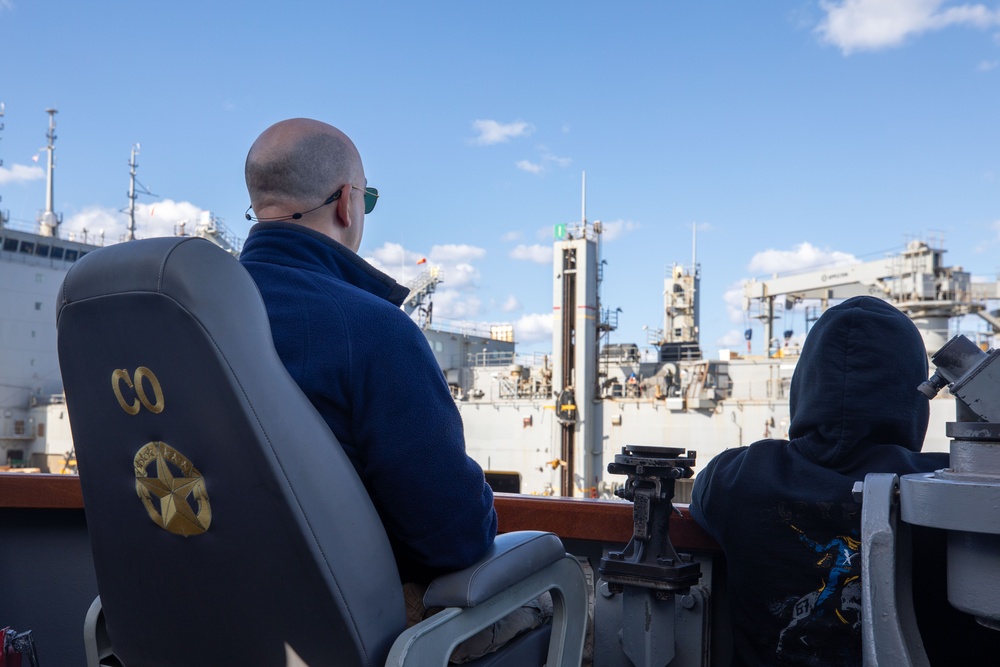 Replenishment-at-Sea Aboard the USS Cole