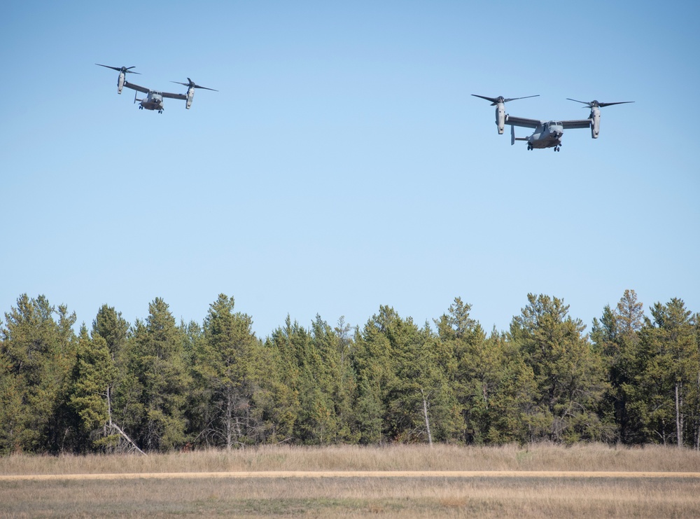 V-22 Ospreys at Fort McCoy