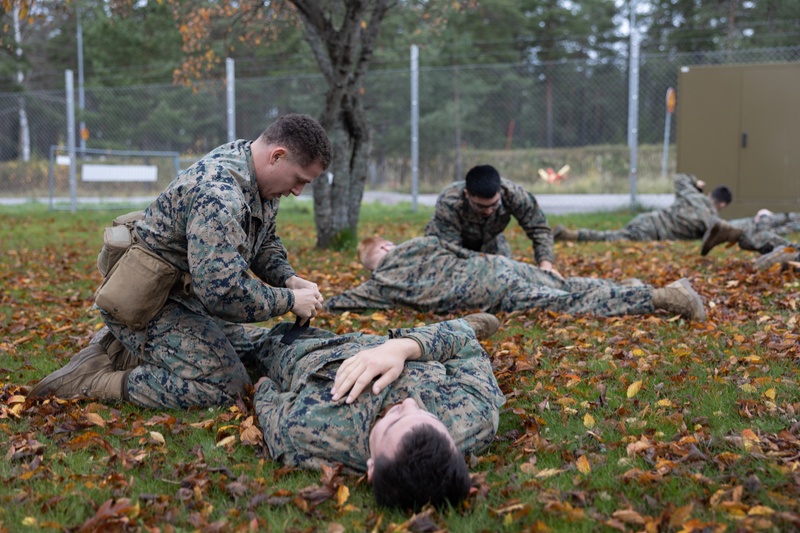 U.S. Marines Conduct Tactical Combat Casualty Care Training