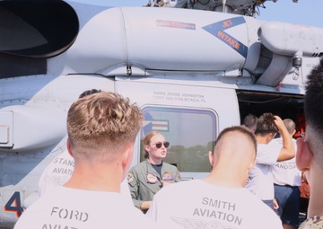 Helicopter Maritime Squadron (HSM) 74 Discusses Fleet Operations with Aviation Students