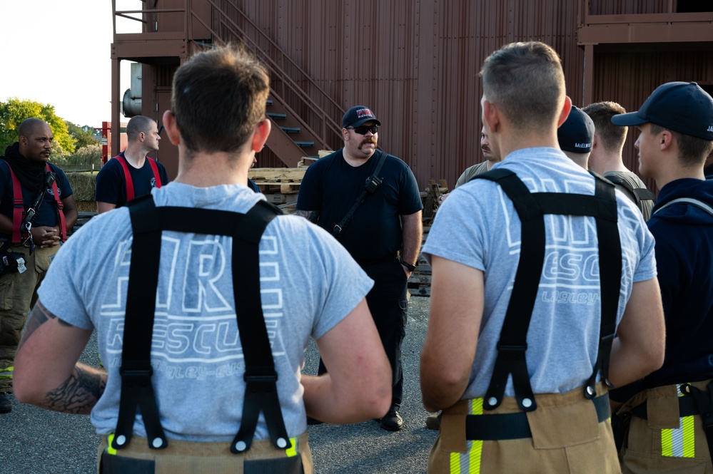 633d Civil Engineering Squadron trains with Poquoson Fire &amp; Rescue