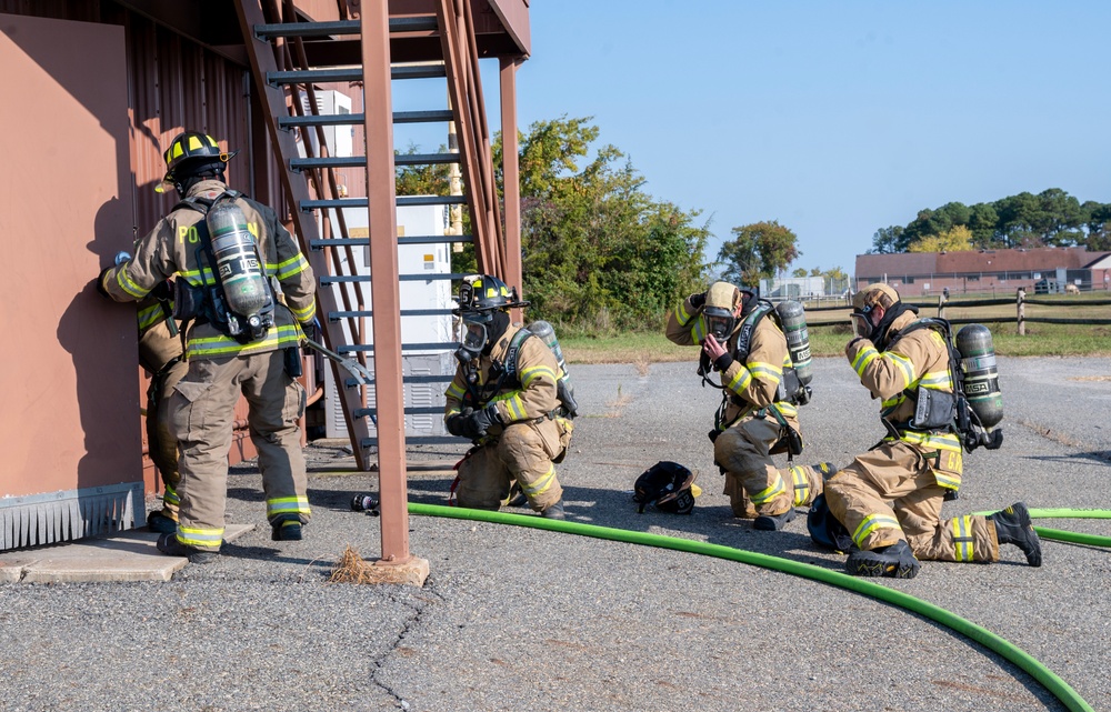 633d Civil Engineering Squadron trains with Poquoson Fire &amp; Rescue