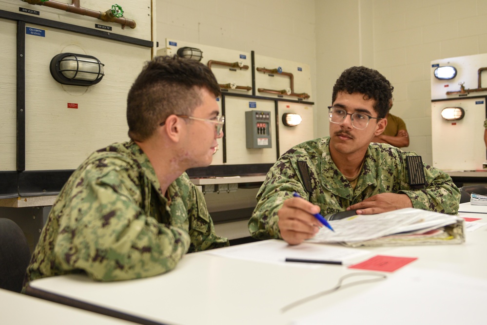 SCSTC Accession-Level Sailors Practice Hanging Danger Tags