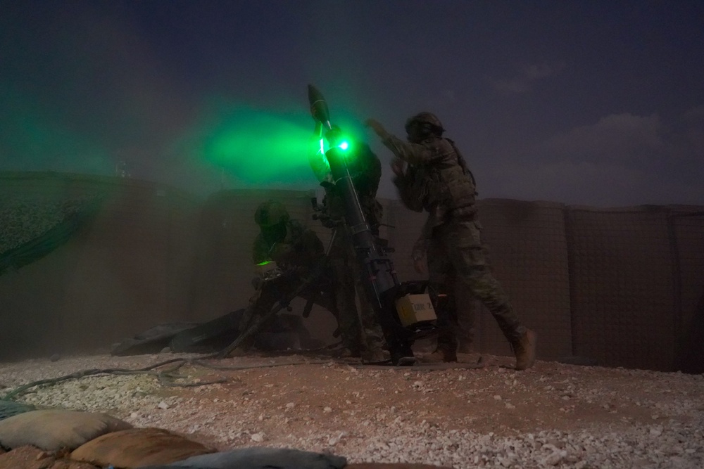 1-114th Infantry Mortar Live Fire Exercise